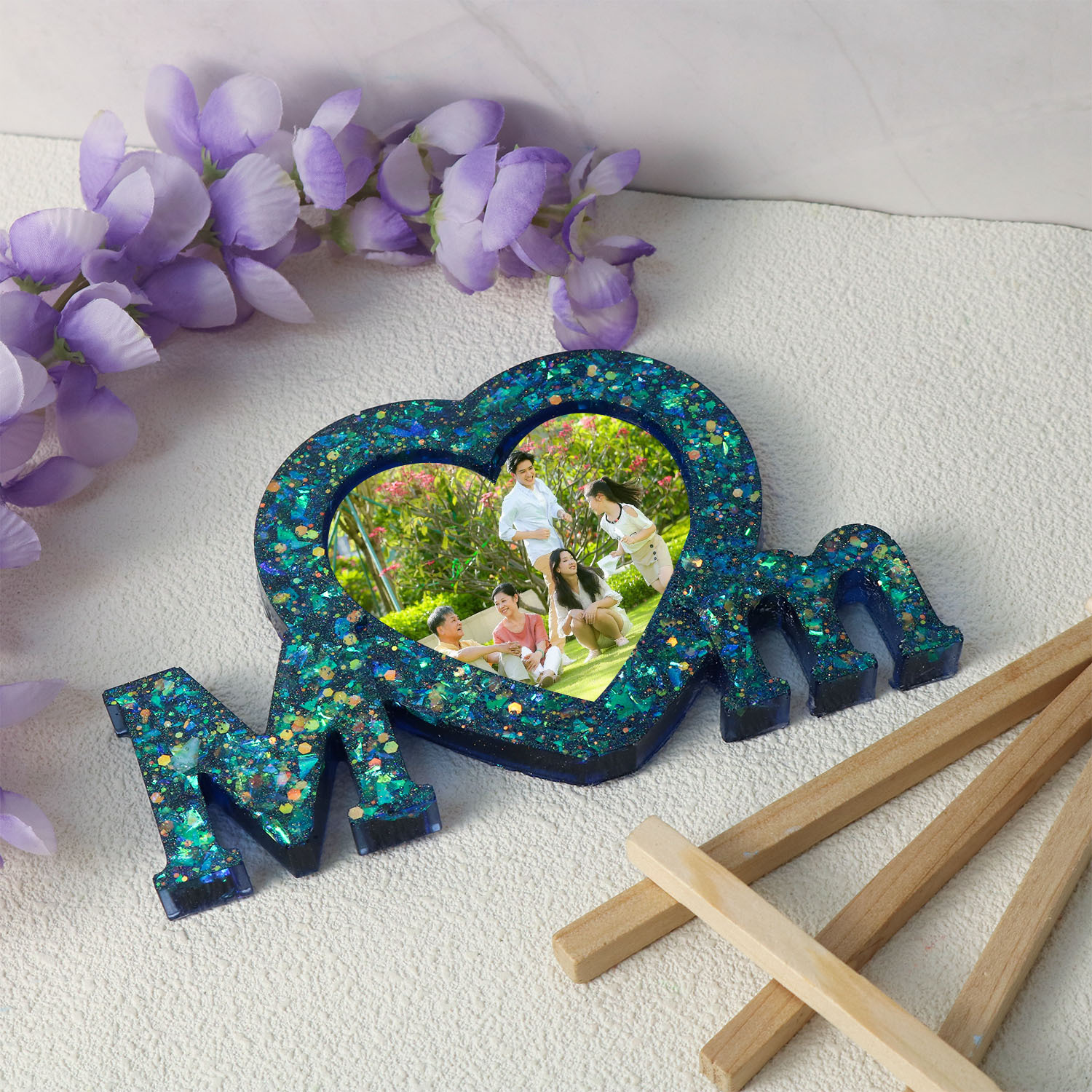 Resin Art Heart - Letter Mm Epoxy Resin Silicone Mold