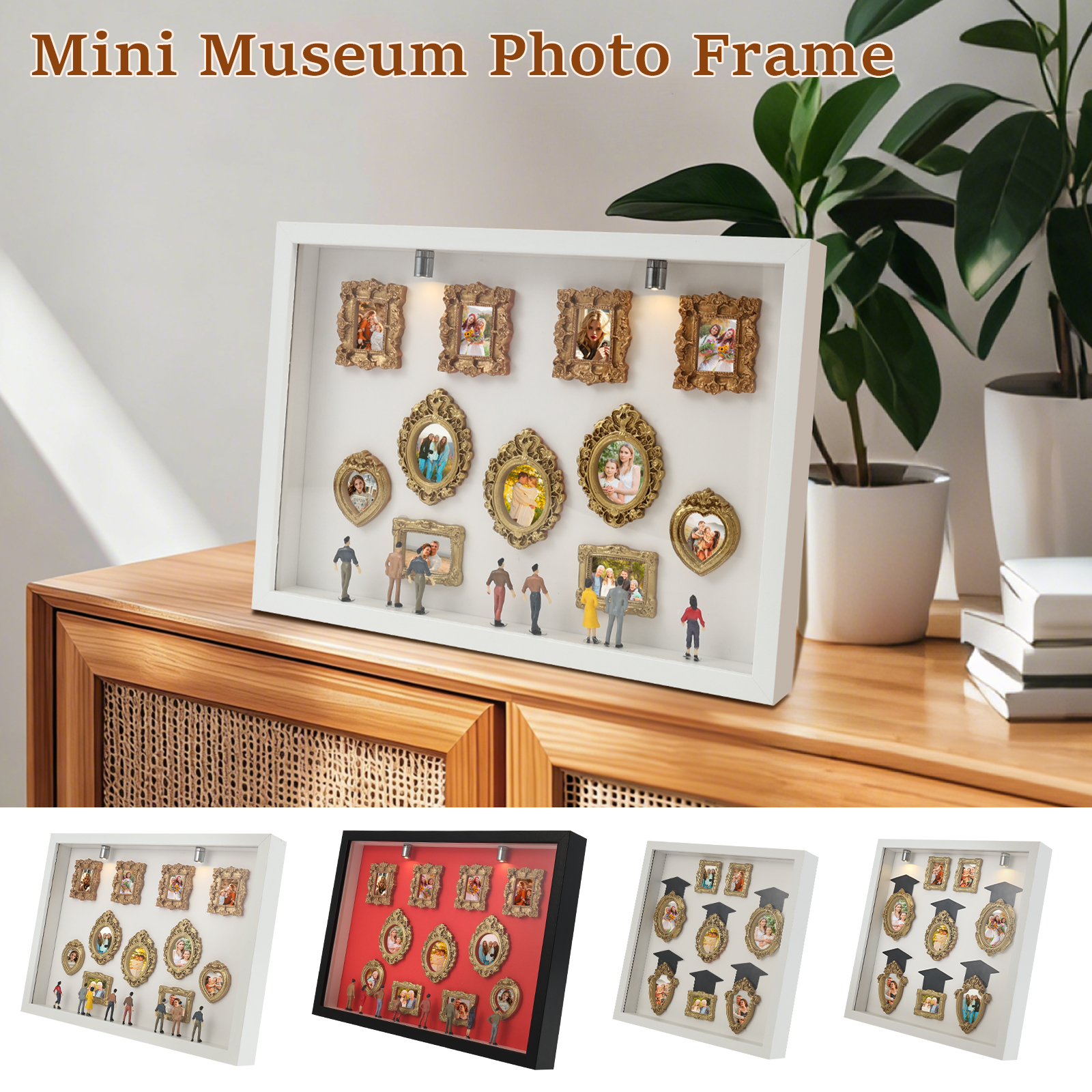 Resin Art Photo Frame - Mini Museum Silhouette Box Memory Photo