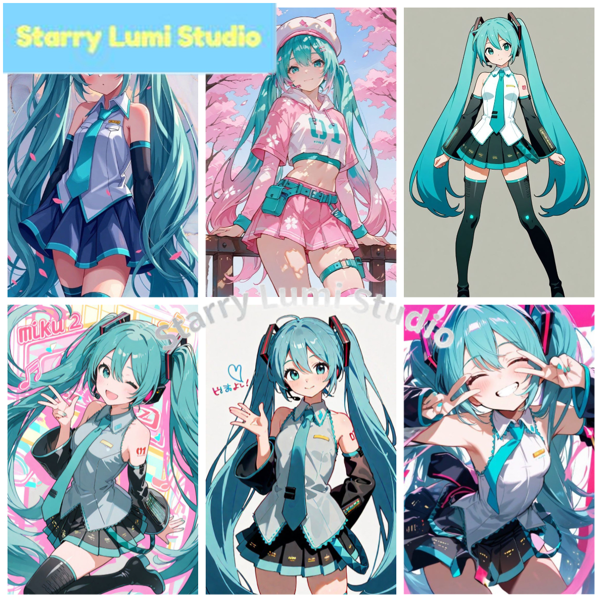 Resin Art Painting - Hatsune Miku Anime Diamond Painting 5D