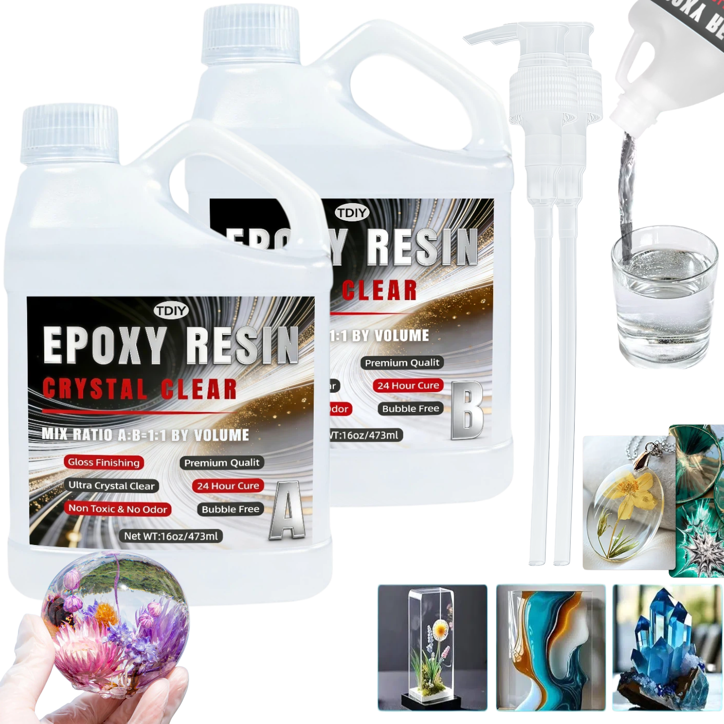 Resin Art Stone - 1:1 Crystal Clear Epoxy Resin Kit