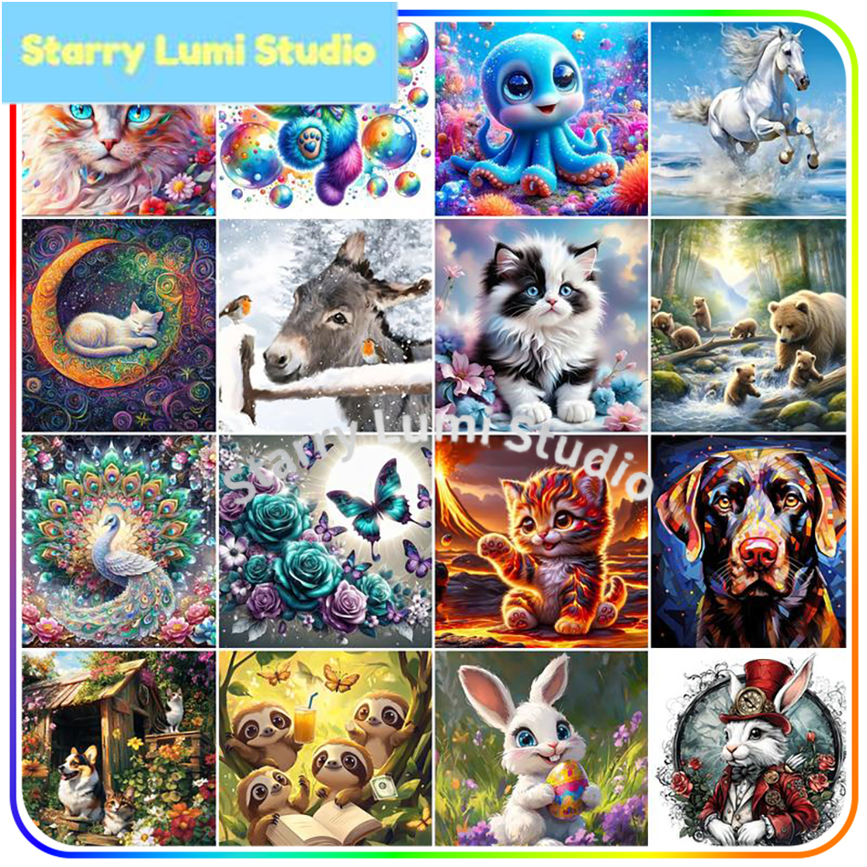 Resin Art Stone - Diamond Painting New Arrival Animals 5D