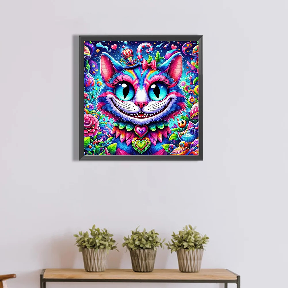 Resin Art Painting - Diamond Painting Family Color Laugh Cat