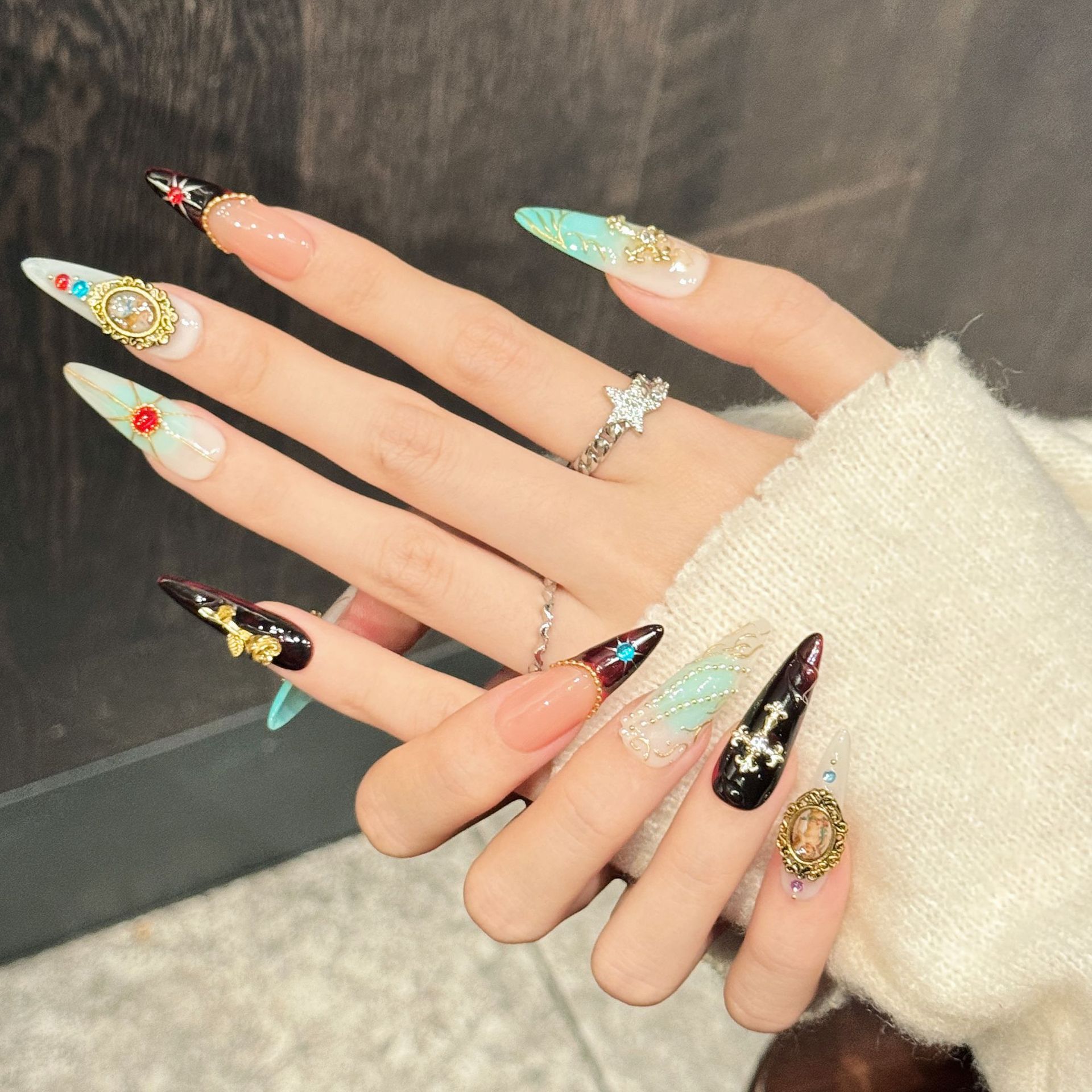 10PCS Stiletto Handmade Press  – Resin Art Stone recenzja i cena