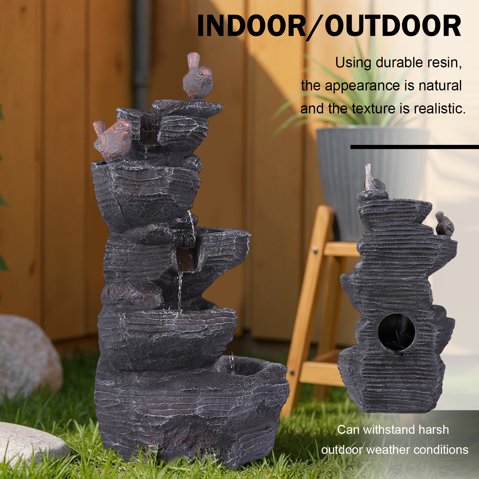 27 Inch 5-Tier Cascading Rock  – Resin Art Stone recenzja i cena