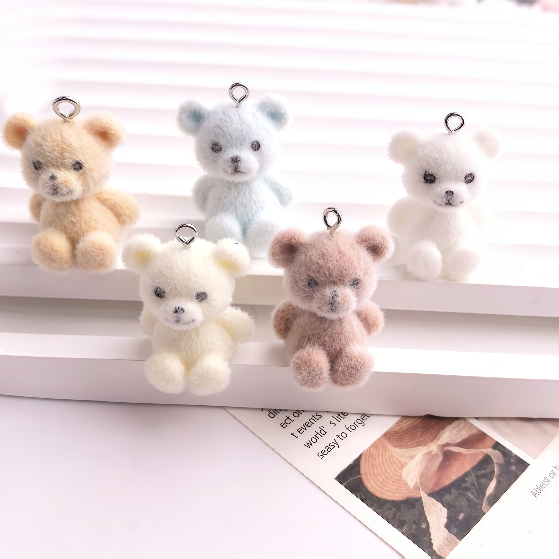 5pcs 3D Flocked Bear Resin Cha – Resin Art Accessories recenzja i cena