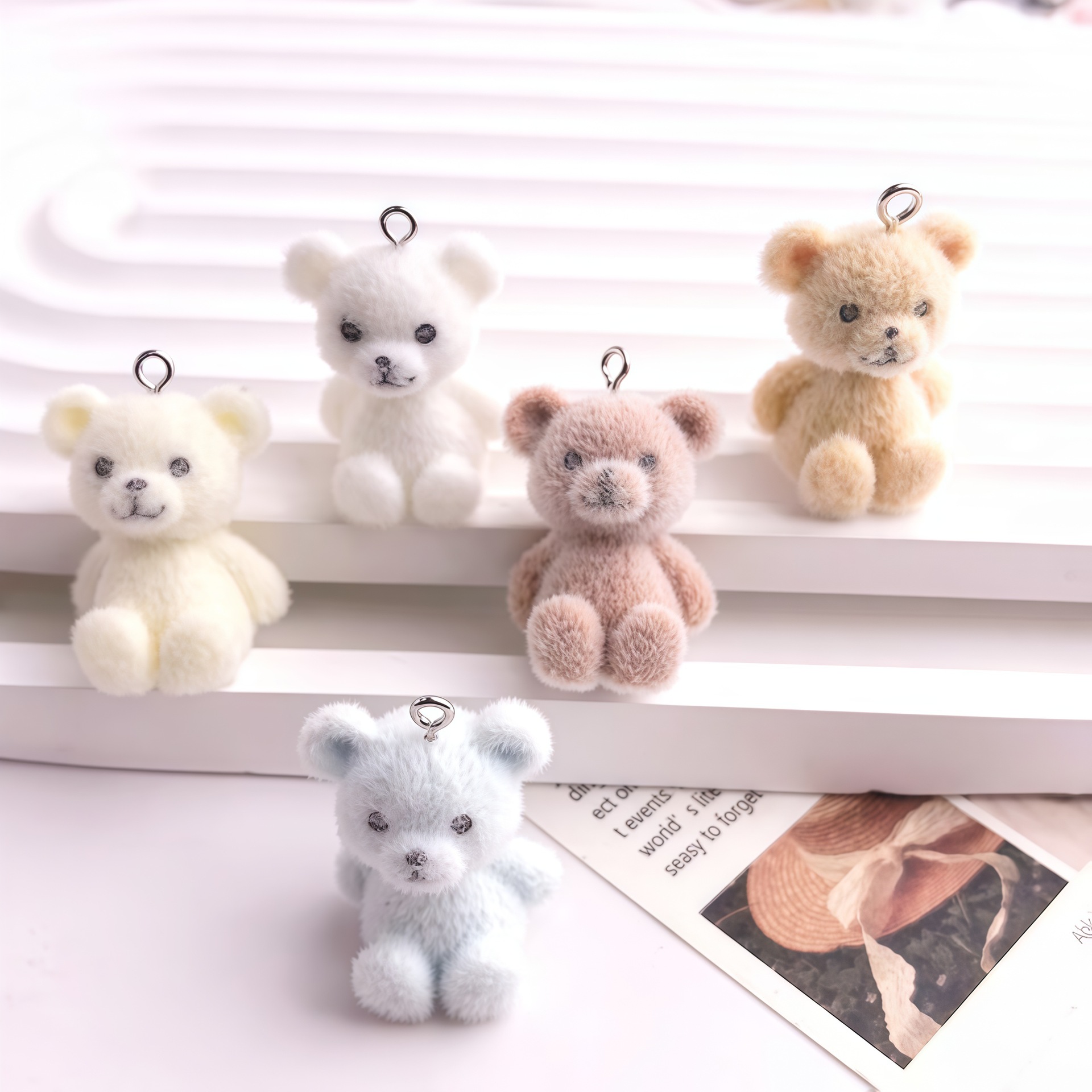 5pcs 3D Flocked Bear Resin Cha – Resin Art Accessories recenzja i cena
