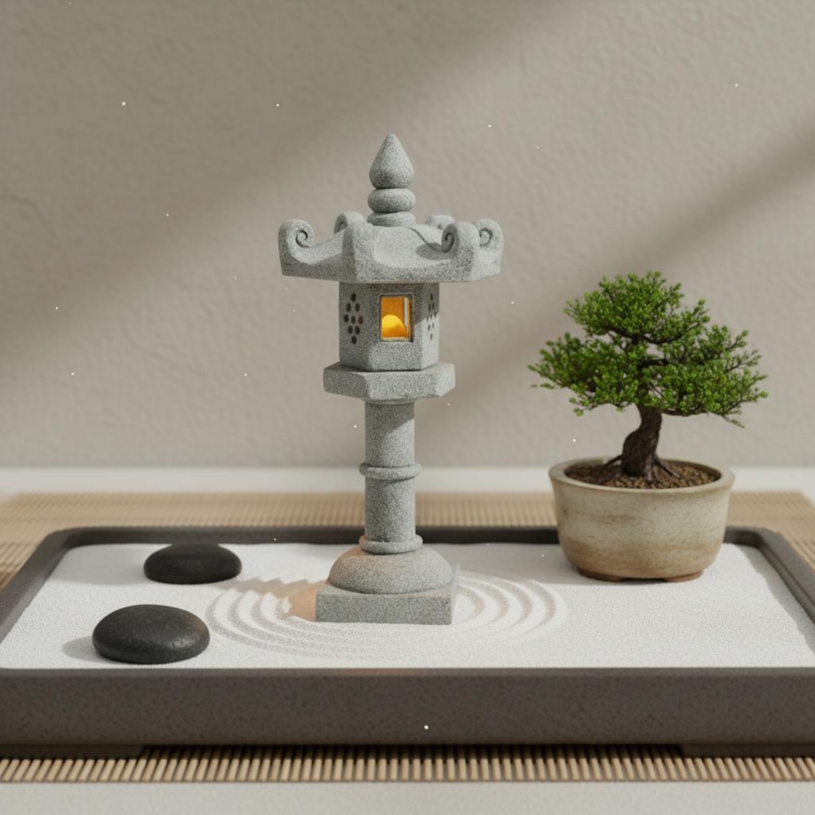 Miniature Stone Lantern Antiqu – Resin Art Stone recenzja i cena