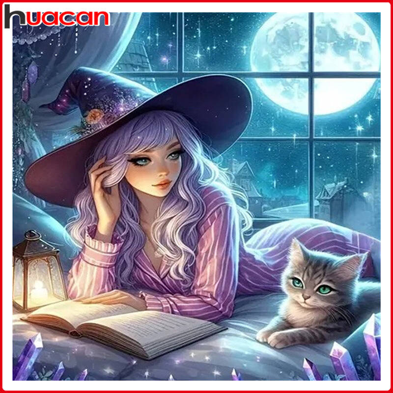 Huacan 5D Girl Cat Diamond Pai – Resin Art Guide Book recenzja i cena