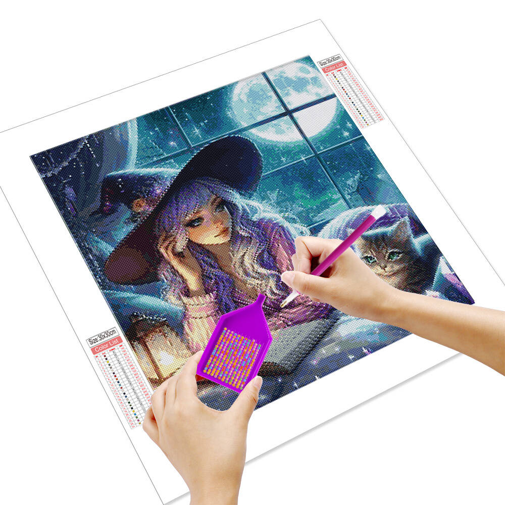 Huacan 5D Girl Cat Diamond Pai – Resin Art Guide Book recenzja i cena