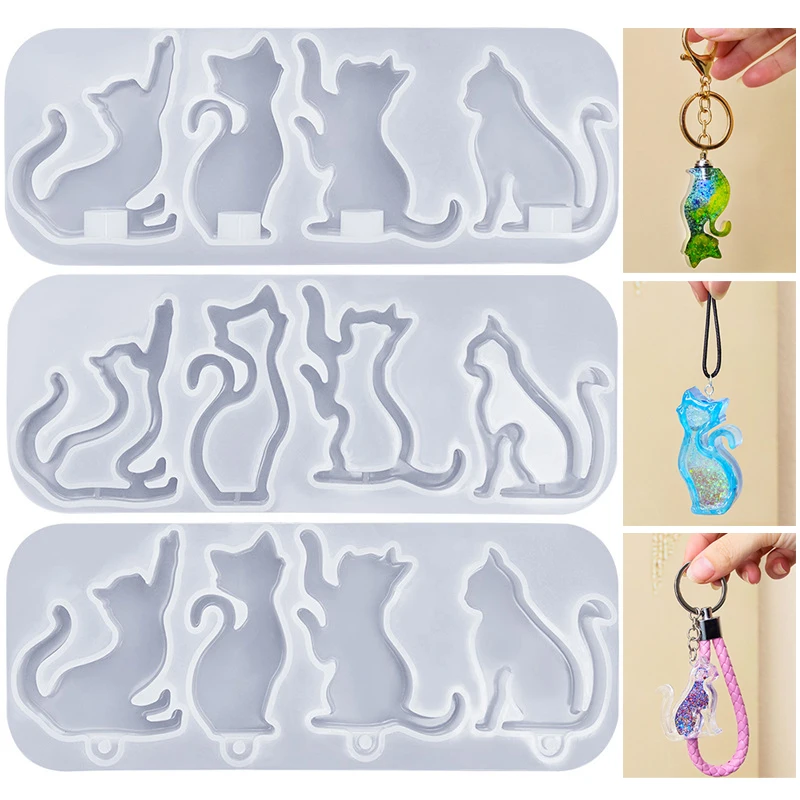 DIY Cat Shape Keychain Pendant – Resin Art Stone recenzja i cena
