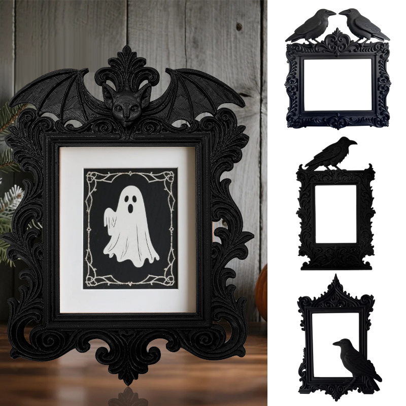 Decorations HaLLoween Crow Bat – Resin Art Photo Frame recenzja i cena