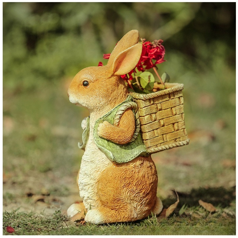 Outdoor Garden Statues Rabbit  – Resin Art And Decor recenzja i cena