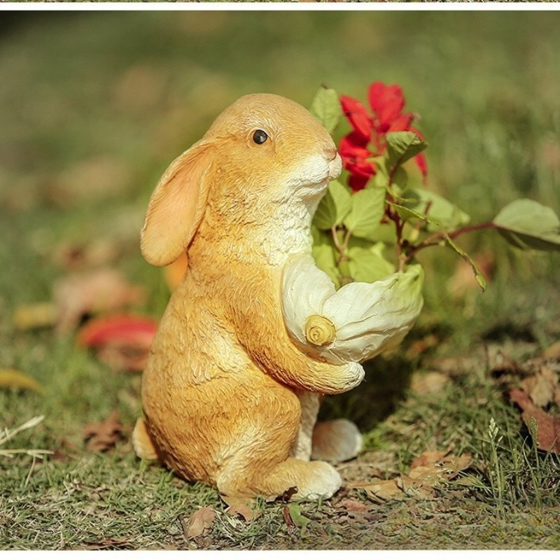 Outdoor Garden Statues Rabbit  – Resin Art And Decor recenzja i cena