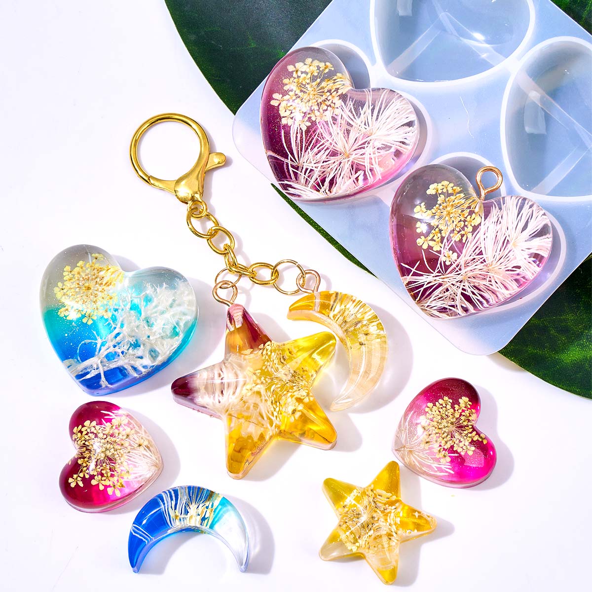 Heart Star Moon Pendant Silico – Resin Art Heart recenzja i cena