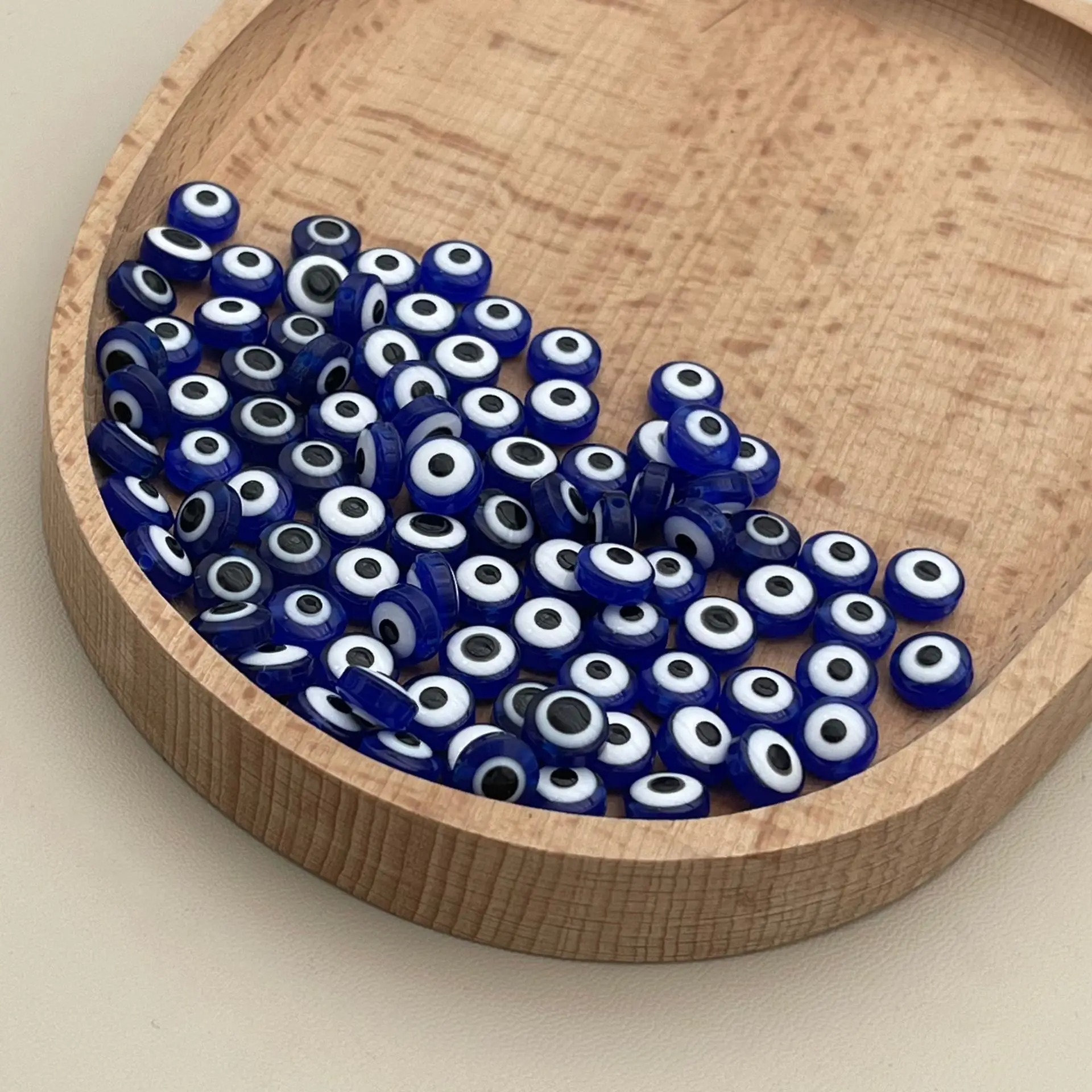 200pcs 8mm Blue Evil Eye Beads – Resin Art Accessories recenzja i cena
