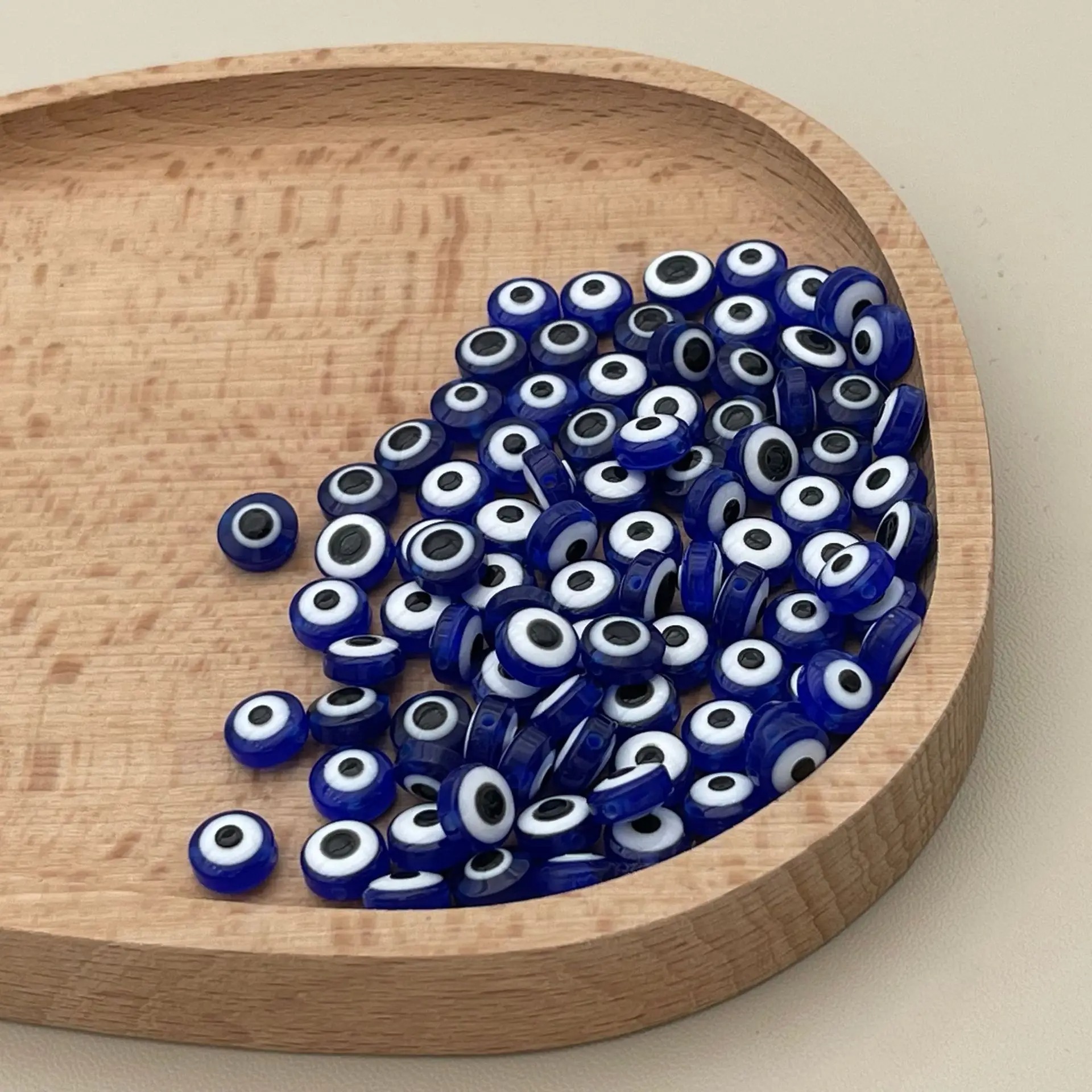 200pcs 8mm Blue Evil Eye Beads – Resin Art Accessories recenzja i cena