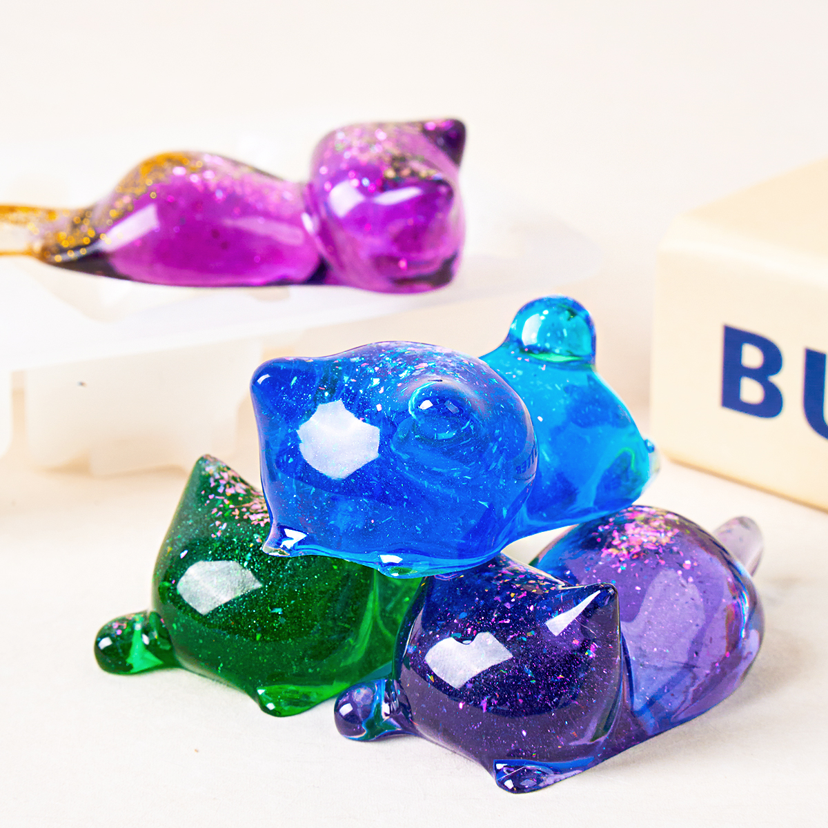 3D Cat Crystal Epoxy Resin Mol – Resin Art Stone recenzja i cena