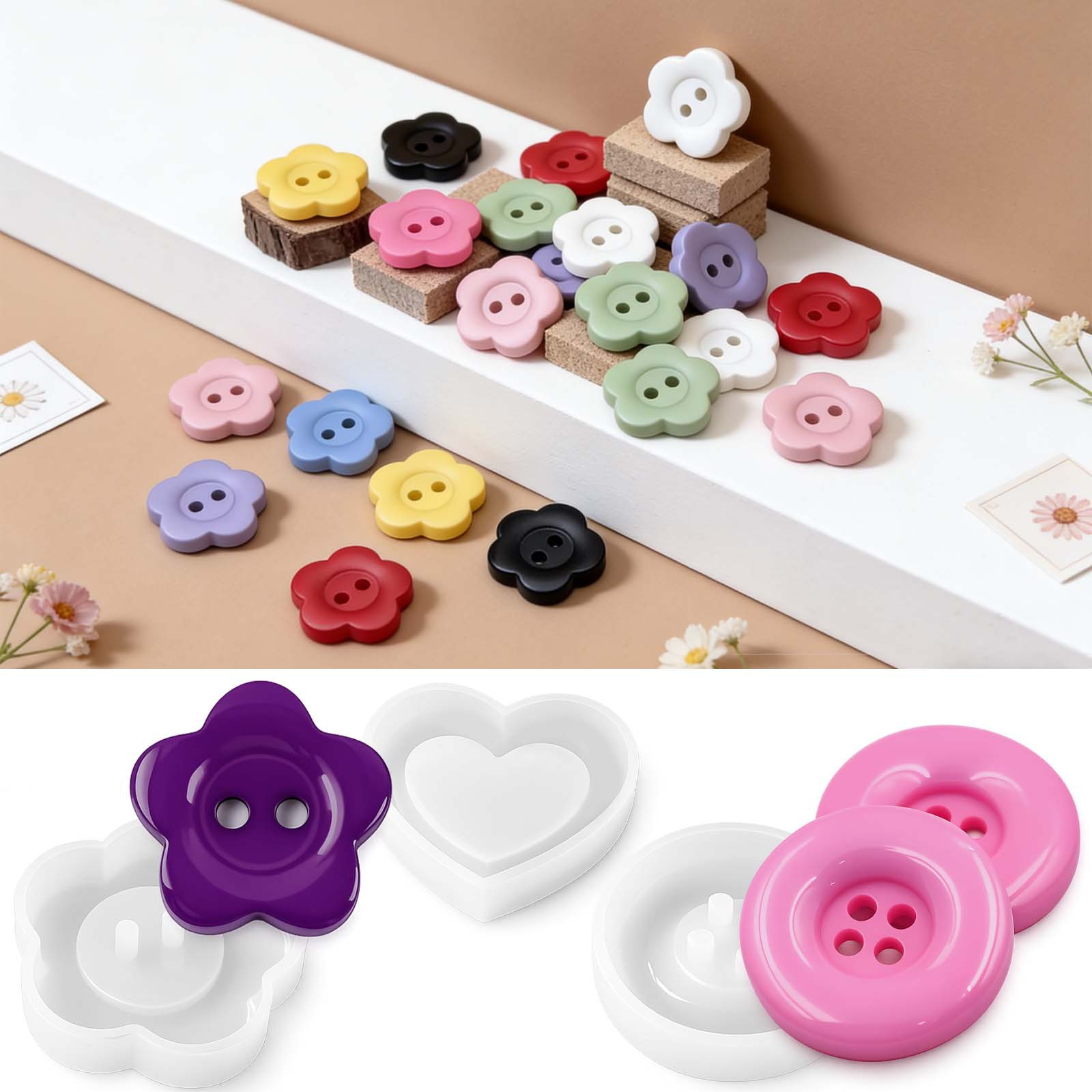 DIY Resin Silicone Mold Round  – Resin Art Heart recenzja i cena