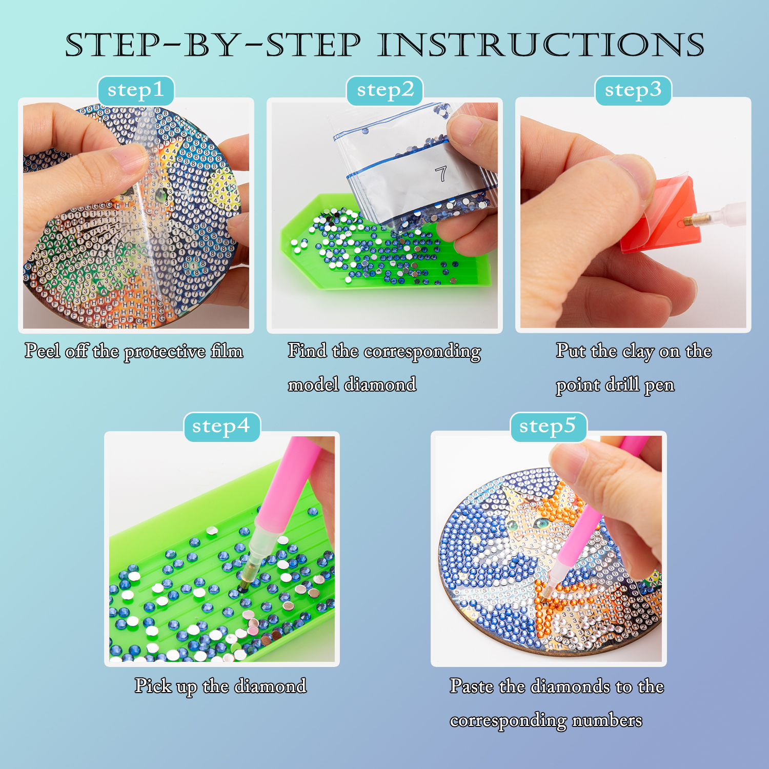 8PCS/DIY Diamond Art Painting  – Resin Art Guide Book recenzja i cena