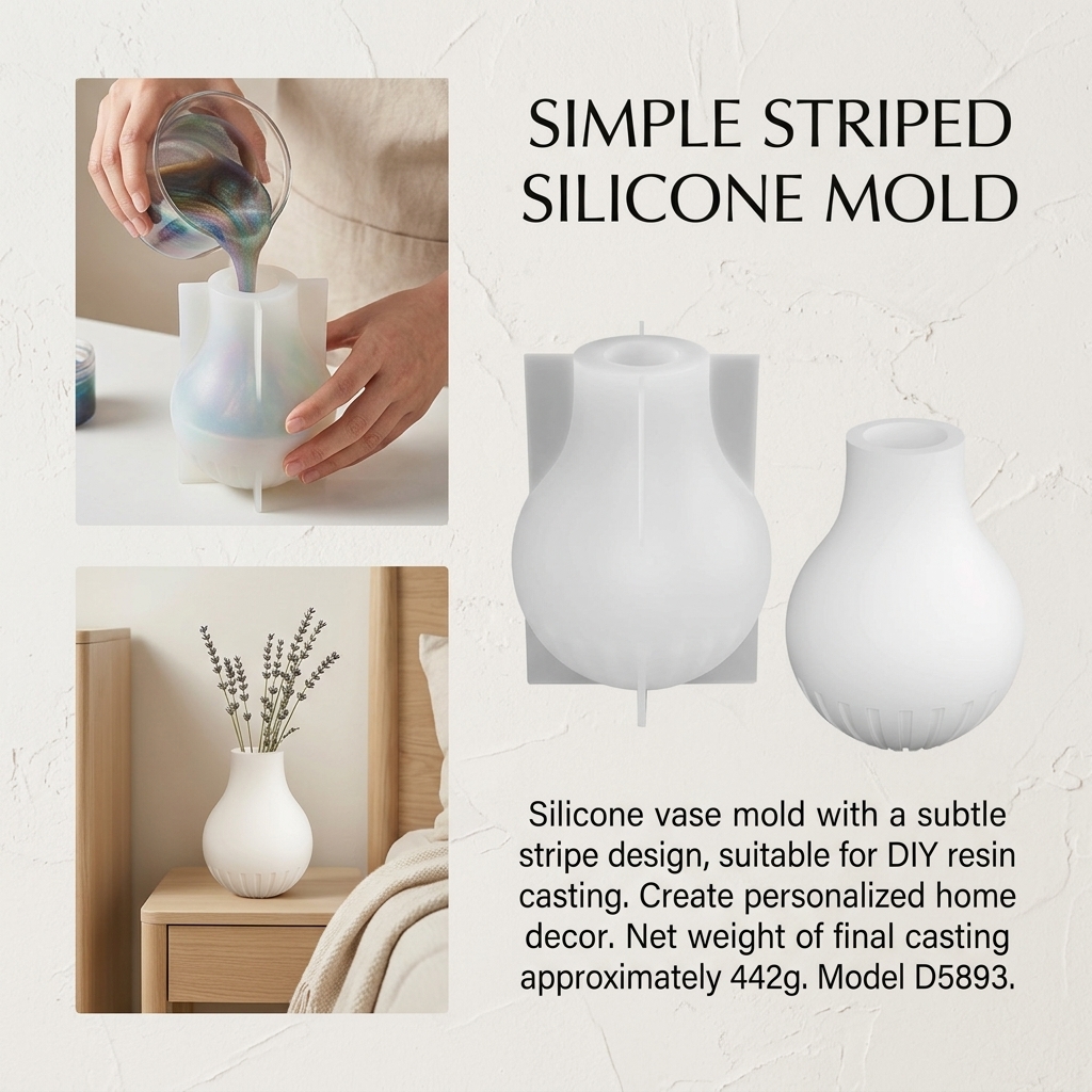 Silicone Vase Mold with Stripe – Resin Art Stone recenzja i cena