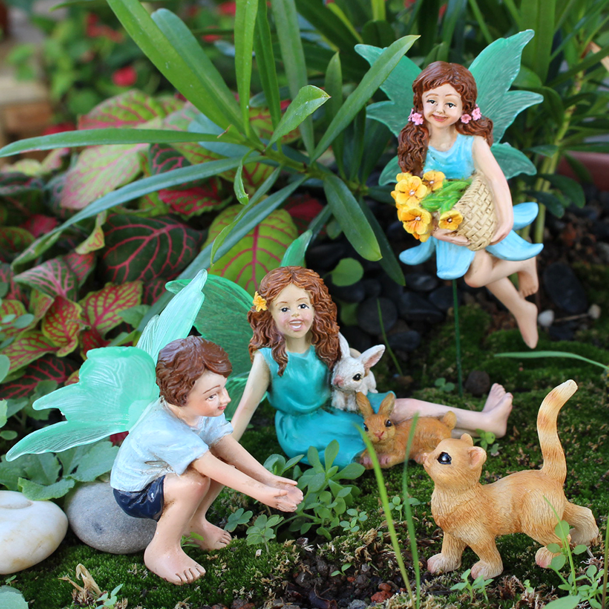 4pc Flower Fairy and Animal Pa – Resin Art And Decor recenzja i cena