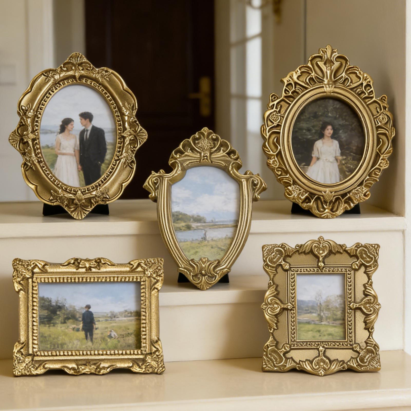 5PCS Gold Vintage Photo Frame  – Resin Art Photo Frame recenzja i cena