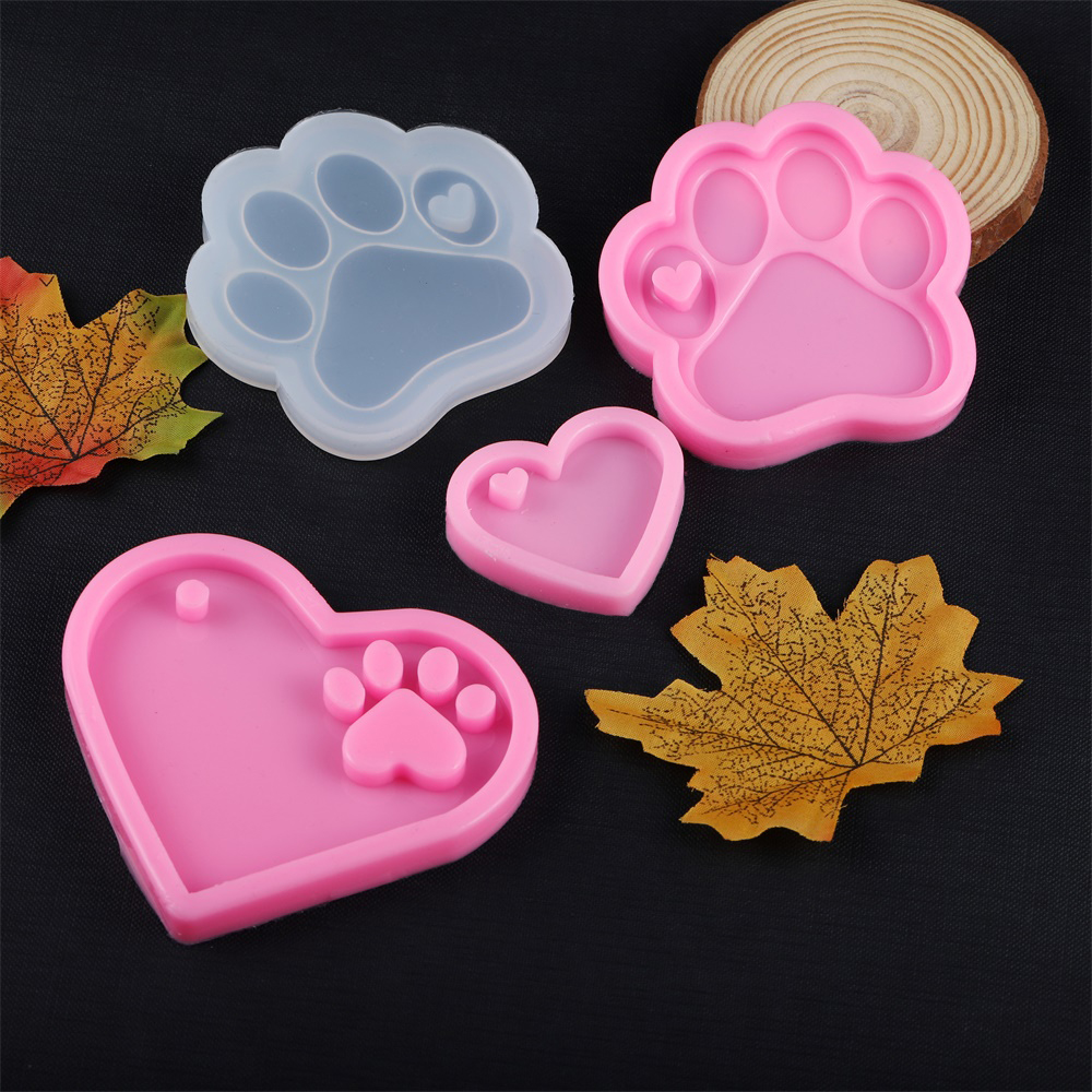 Cat Bear Paw Dog Bone Tag Pend – Resin Art Heart recenzja i cena