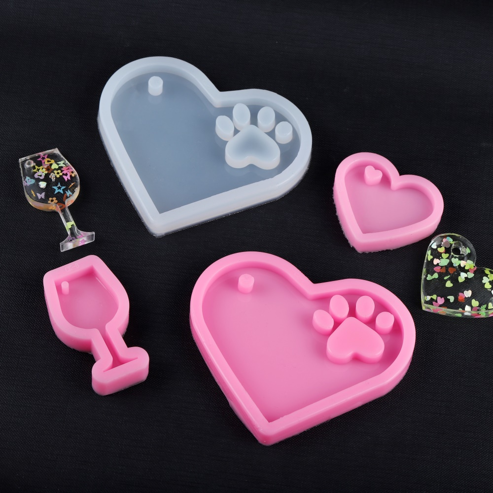 Cat Bear Paw Dog Bone Tag Pend – Resin Art Heart recenzja i cena