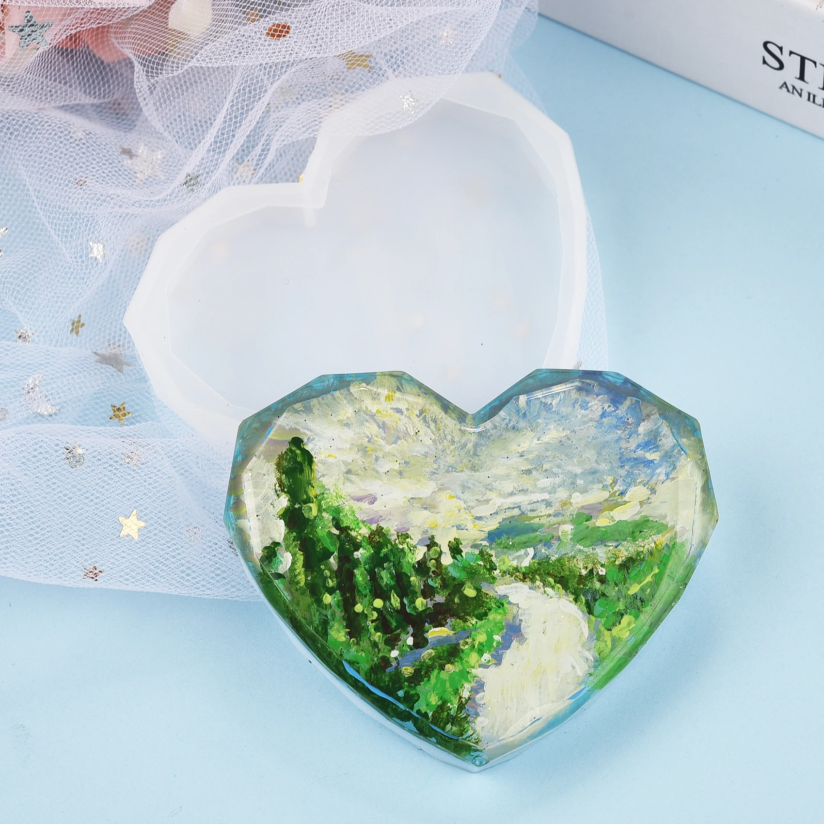 Resin Coaster Silicone Mold Ca – Resin Art Heart recenzja i cena