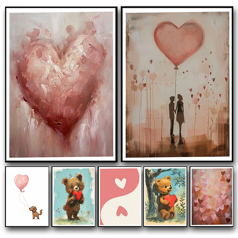Pink Heart Balloon Puppy Coupl – Resin Art Heart recenzja i cena