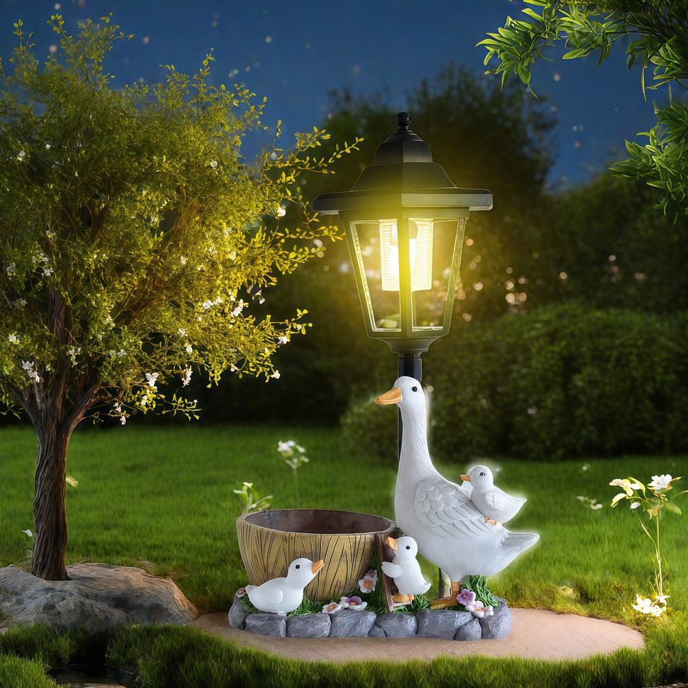 Solar Duck Night Light Garden  – Resin Art And Decor recenzja i cena