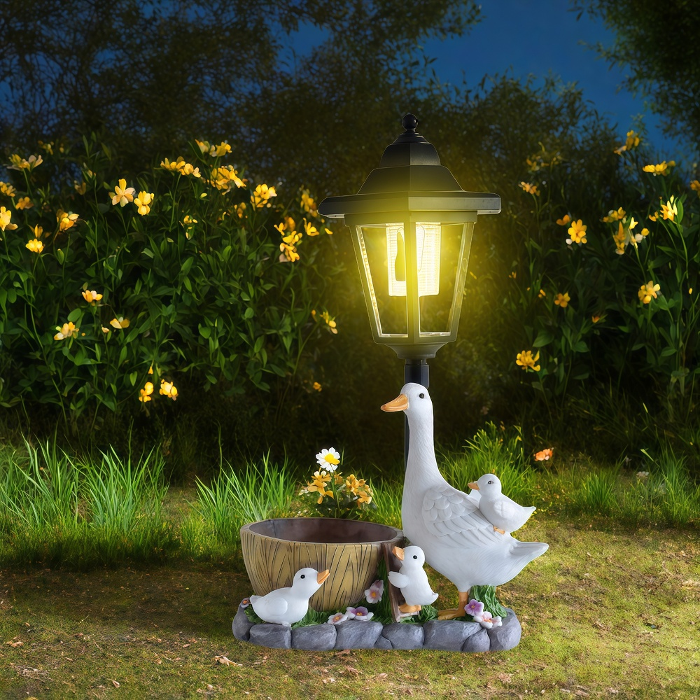 Solar Duck Night Light Garden  – Resin Art And Decor recenzja i cena