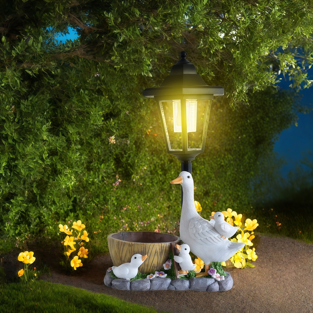 Solar Duck Night Light Garden  – Resin Art And Decor recenzja i cena
