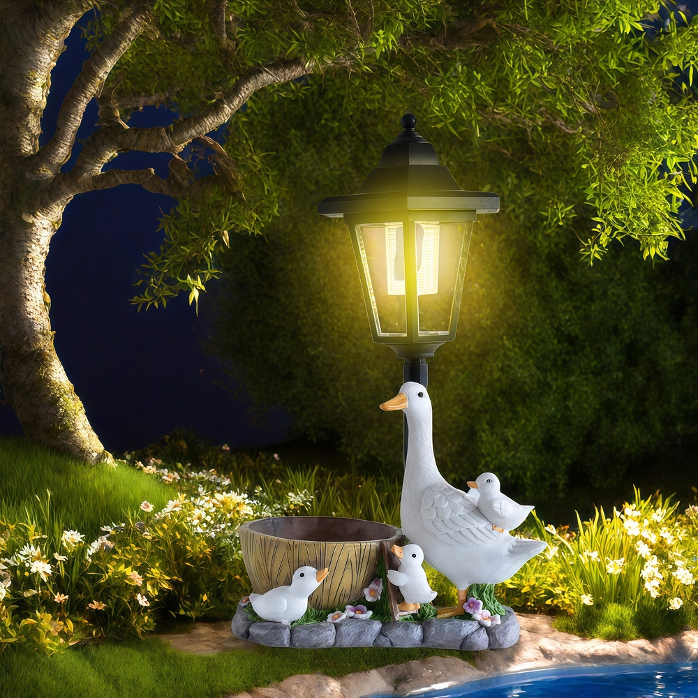 Solar Duck Night Light Garden  – Resin Art And Decor recenzja i cena