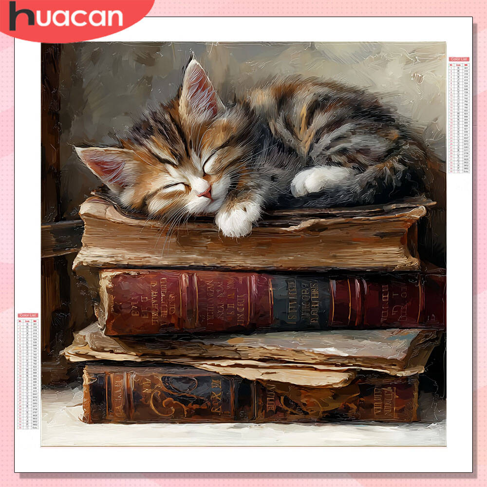 HUACAN 5D Diamond Painting Cat – Resin Art Guide Book recenzja i cena