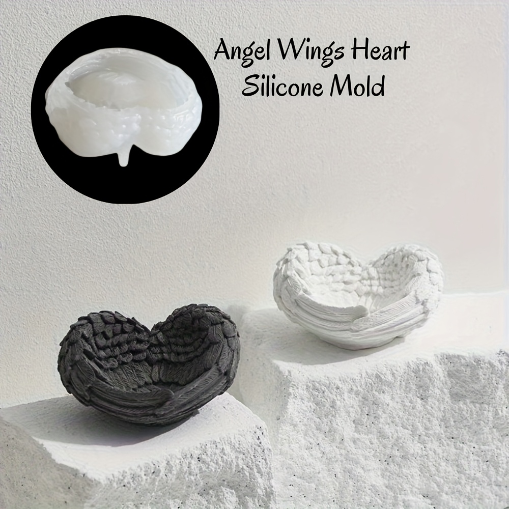 1pc Angel Wing Heart Silicone  – Resin Art Heart recenzja i cena