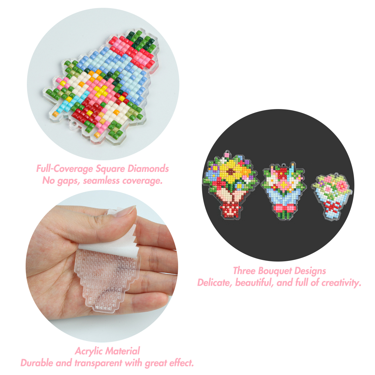 FOREVER YOUNG 3PCS Bouquet Acr – Resin Art Painting recenzja i cena
