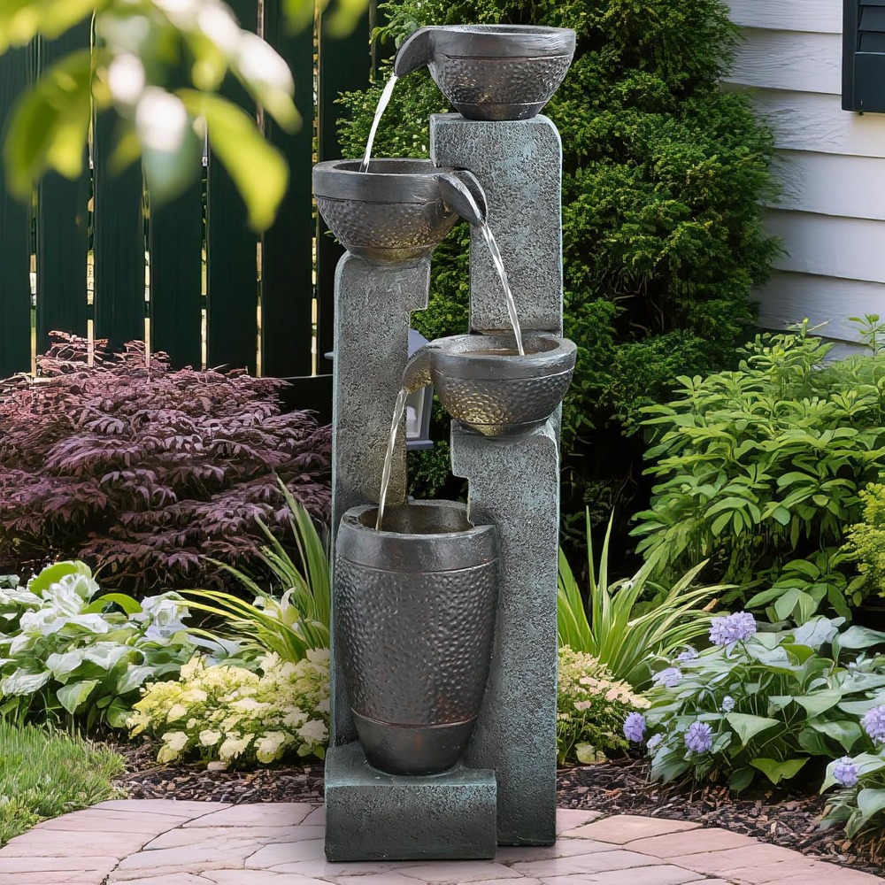 40''H 4-Tier Outdoor Garden Wa – Resin Art And Decor recenzja i cena